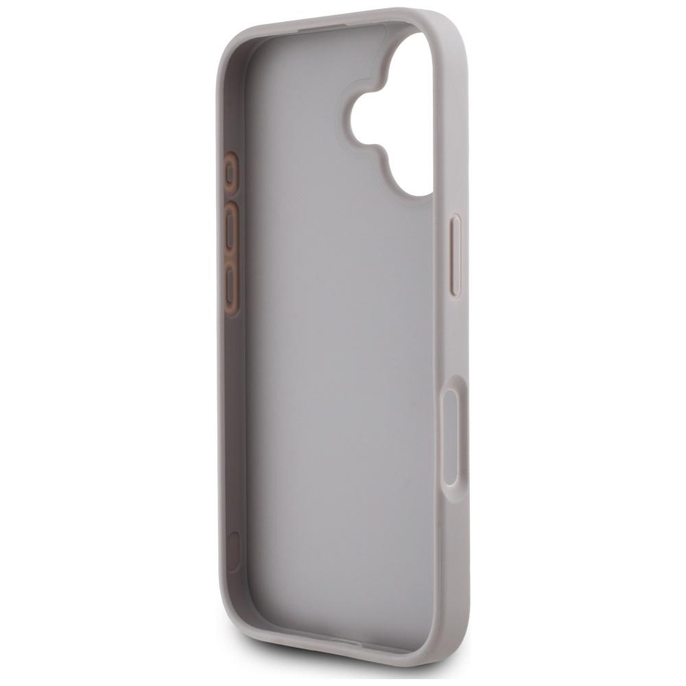 Guess Grained Roses Big 4G logo case for iPhone 16 purple