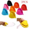 2pcs Oven Mitts Silicone Heat Resistant Pinch Mitts Anti Scalding Non Slip Gloves Clips Pot Holder Cooking Baking Oven Mitts