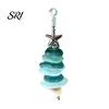 Colorful Glass Ornament Sea Tree Ornament, Handmade Starfish Hanging Nautical Pendant Decoration, Coastal Style for Christmas Tree, Bag Charm Artistic
