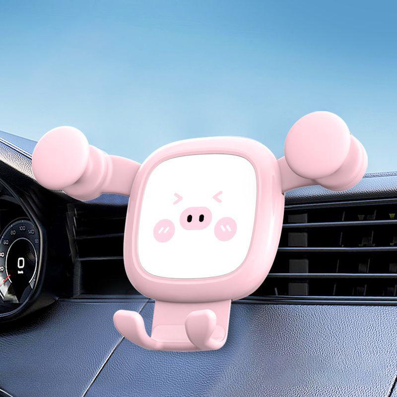 Stable Anti-shake Car Air Outlet Mobile Phone Holder Cartoon Creative Cell Phone Stand Support Compatible For Iphone Samsung Huawei Xiaomi