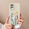 Чехол для Oppo A54 A54S Конфетный Цветочный Рисунок Мягкий Обновленный Жидкий Силикон Полная Защита Задняя Крышка Funda