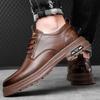 Мода 2025Новая мужская обувь Ретро Повседневная Рабочая обувь Инструменты Модная Кожаная обувь ручной работы для мужчин Обувь Оксфорд на шнуровке Нескользящие Кроссовки