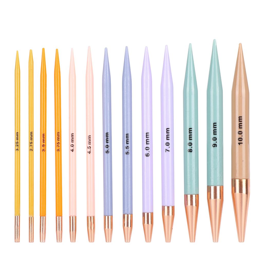 13 Pairs Interchangeable Knitting Needles Set, Different Sizes Circular Knitting Needles