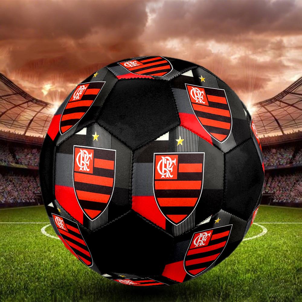 Футбольный мяч для зала CR Flamengo Цветной Машинная строчка ПВХ Размер 5 Командная тренировка Готов к соревнованиям Прочный Высокий отскок Крутой спортивный подарок