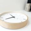 KATOMOKU plywood clock, natural, km-49NA, wall clock with continuous second hand, 30.4cm diameter (quartz clock)