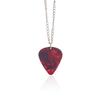 Guitar Pick Pendant Necklace Heart Ruby Costume Cospaly Jewelry Accessories