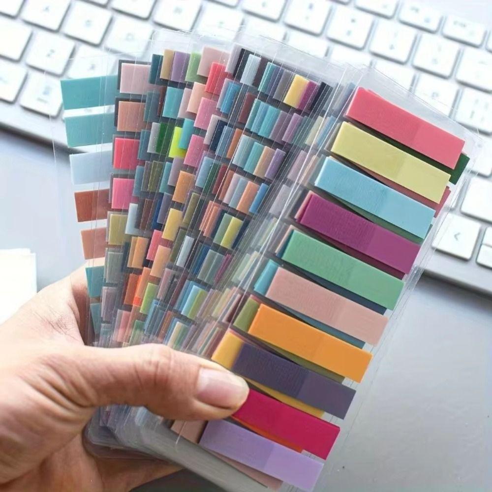 Morandi Color Sticky Notes PET Material Index Tabs Convenience Sticker Index Sticker Notes Taking