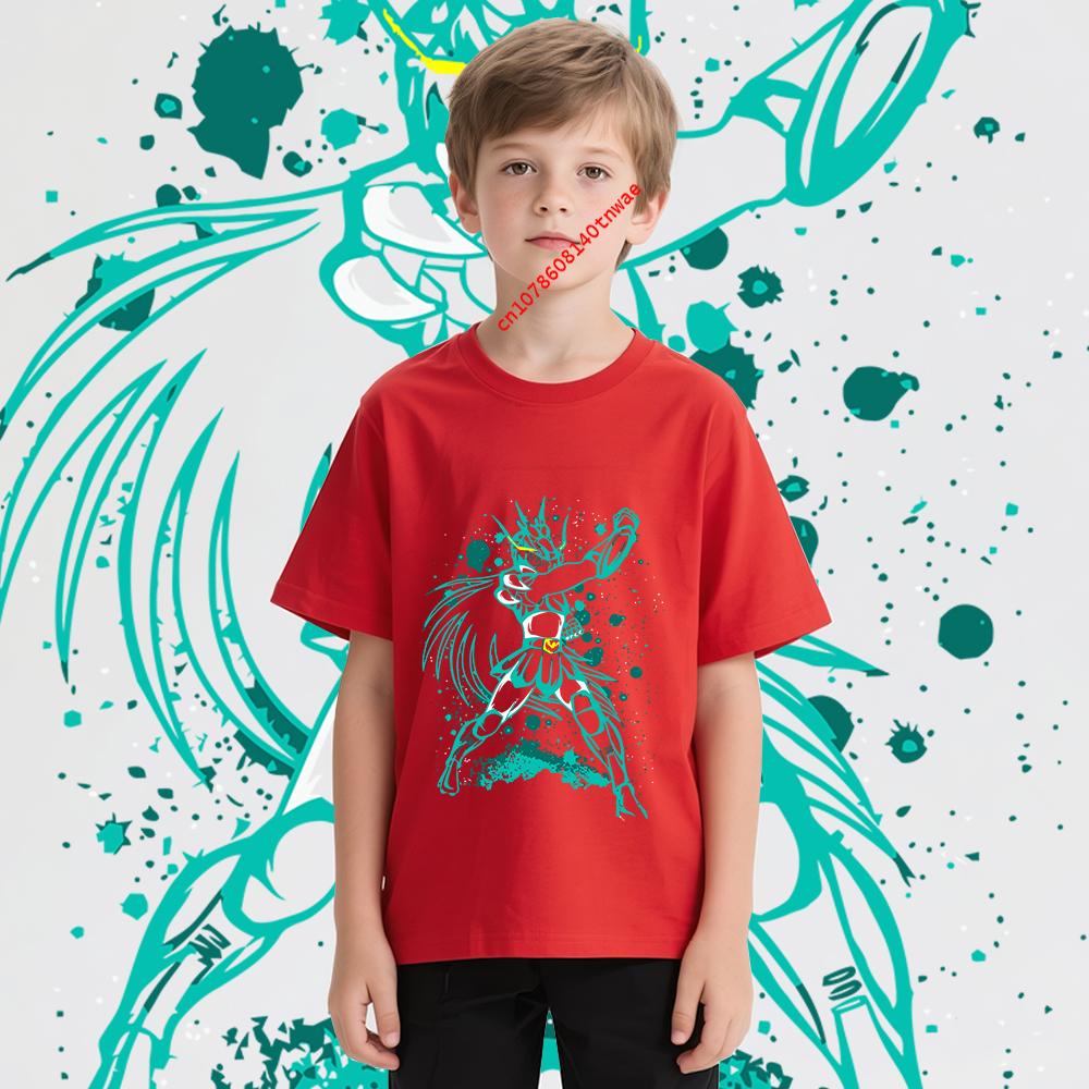 Saint Seiya Dragon Shiryu Anime Print Kids T Shirt 100 Cotton Boys Girls Unisex Cartoon Tee Soft Comfortable Short Sleeve Top