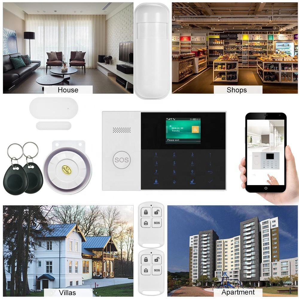 PG-103 WIFI + GSM Домашняя противокражная сигнализация Умная Алекса Googlehome Голосовое управление Набор противокражной сигнализации