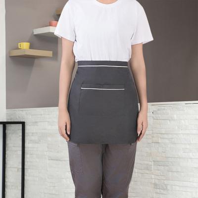 Половинный фартук официанта, водонепроницаемый маслостойкий, большие карманы, регулируемый ремень, мужской, женский, кухонный, шеф-повар, кафе, ресторан, пекарня, цветочный магазин, рабочий фартук для бариста