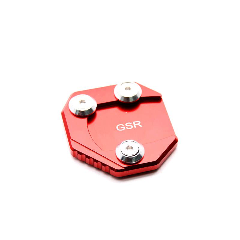 Suzuki GSR Off-road Motorcycle Accessories: Enlarged Footpegs & Kickstand Pad