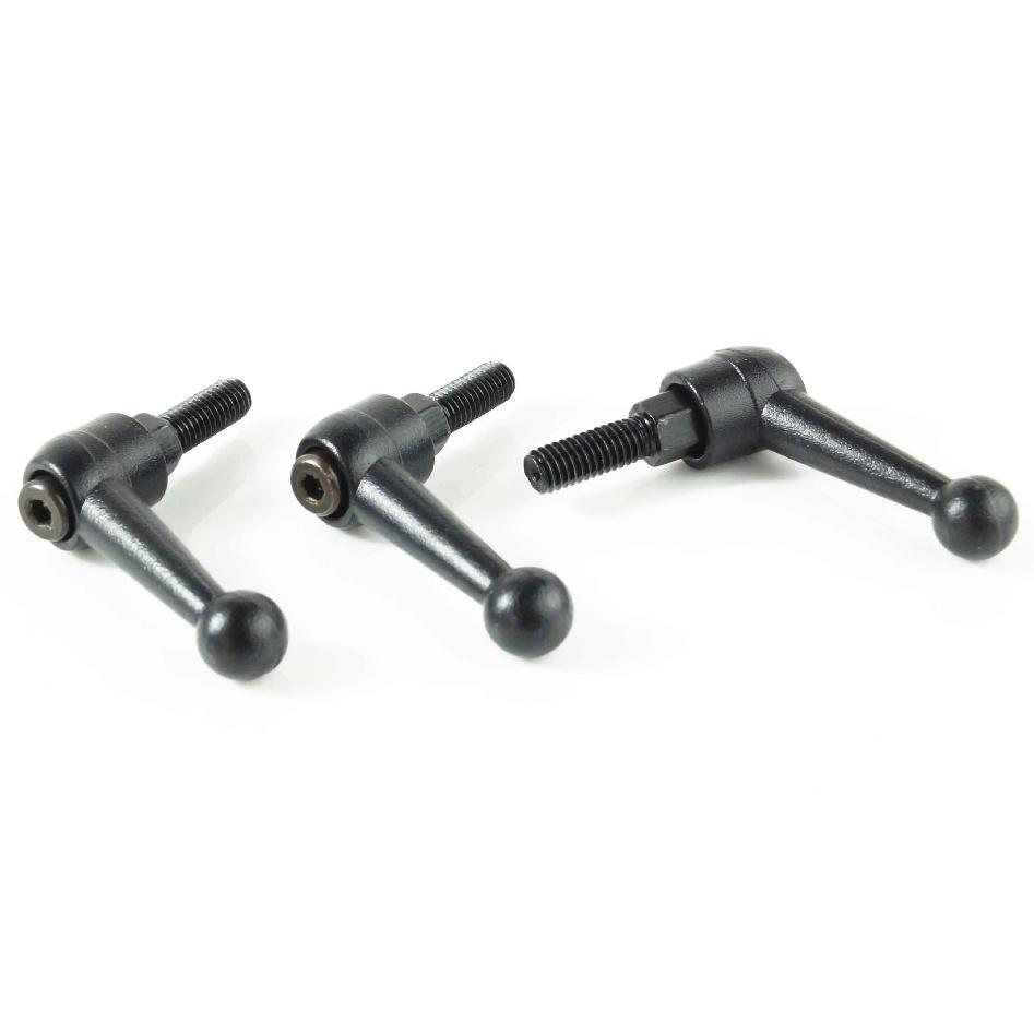 4 pieces M6 free shipment Clamping lever adjustabe handle lever arm solid handle