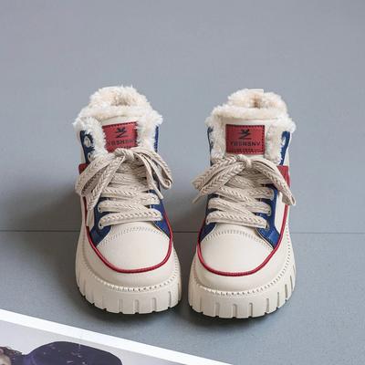 Кроссовки женские спортивные зимние ботинки на толстой подошве с теплой платформой женские туфли Gyaru Winter 2024 Novelty Padded Boot High Quality 39