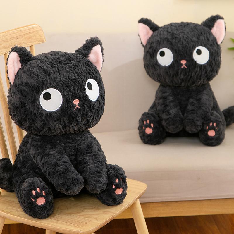 Плюшевая игрушка Кукла Маленький Черный Кот Милый Кот Дарит Детям Подруге Подарок Подушка-Игрушка Украшение