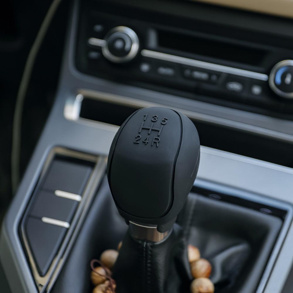 Universal Car Silicone Gear Shift Knob Cover 5 Speed Gear Shift Non-Slip Grip Handle Protective Covers Car Interior Accessories