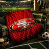 Vintage 49ers Football Blanket Lightweight Flannel Bedding Blanket Perfect for Travel, Camping, Living Rooms, Offices, Sofas, Fan Christmas gift