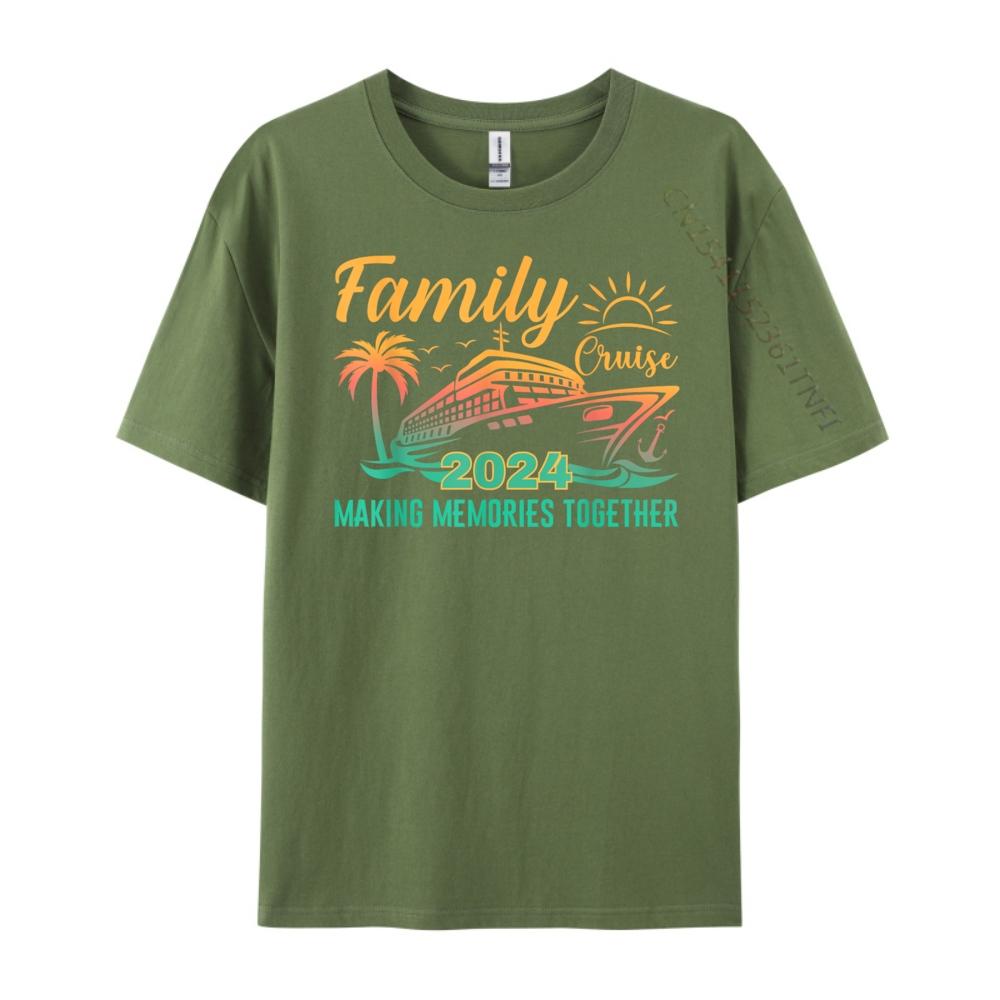 Family Cruise Making Memories Together Vacation Boat Black T Shirt Mens Clothing Game