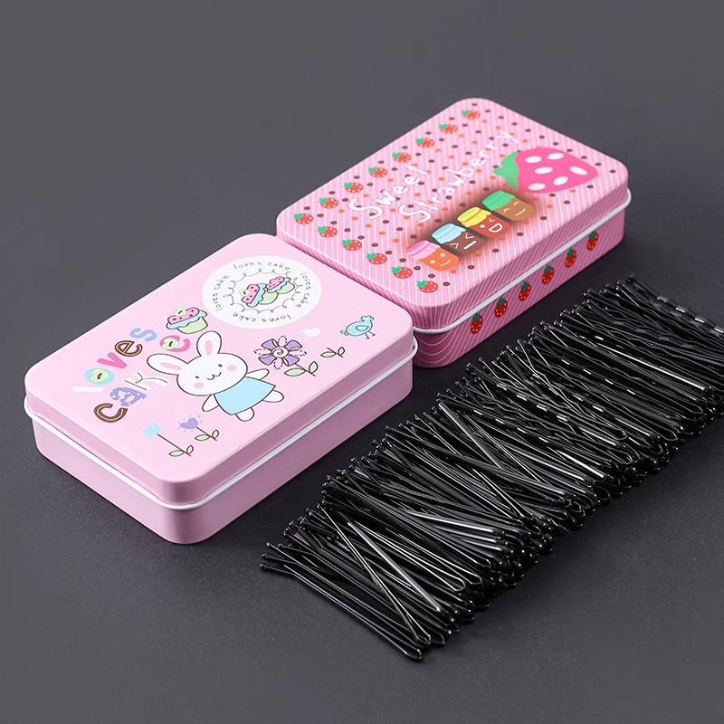 Women Invisible U-Shaped Hairpin Black Barrettes Wavy HairClip Girls Simply Hair Pins Metal Hair Grips Fashion Hair Accessories