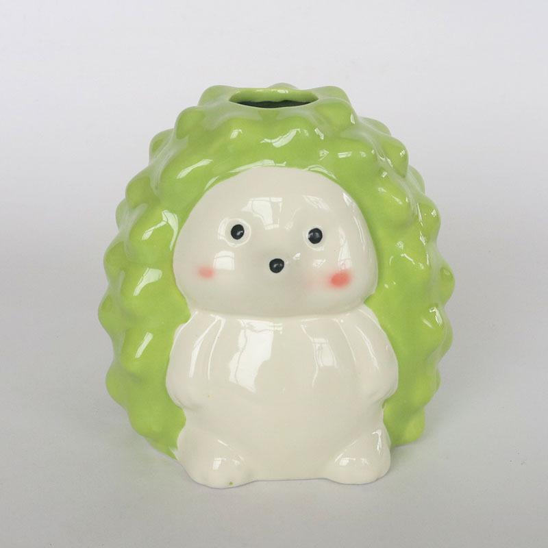 Hedgehog Ceramic Toothpick Holder Ornament, High-end Household Vase, Personalized Creative Light Luxury Tissue Box