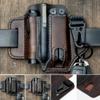 Men Multitool Leather Sheath EDC Pocket Organizer Storage Belt Waist Bag Gift
