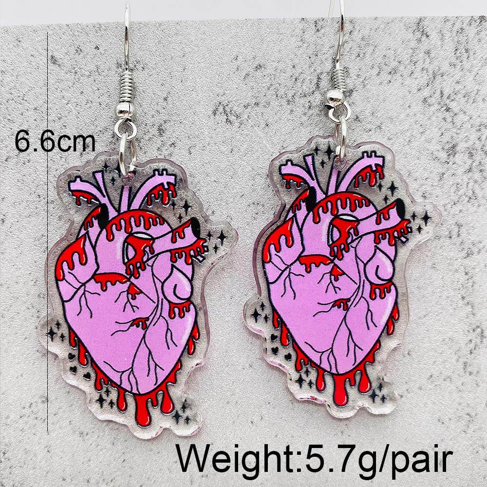 1Pair Christmas pendant earrings made of acrylic, decorative earrings