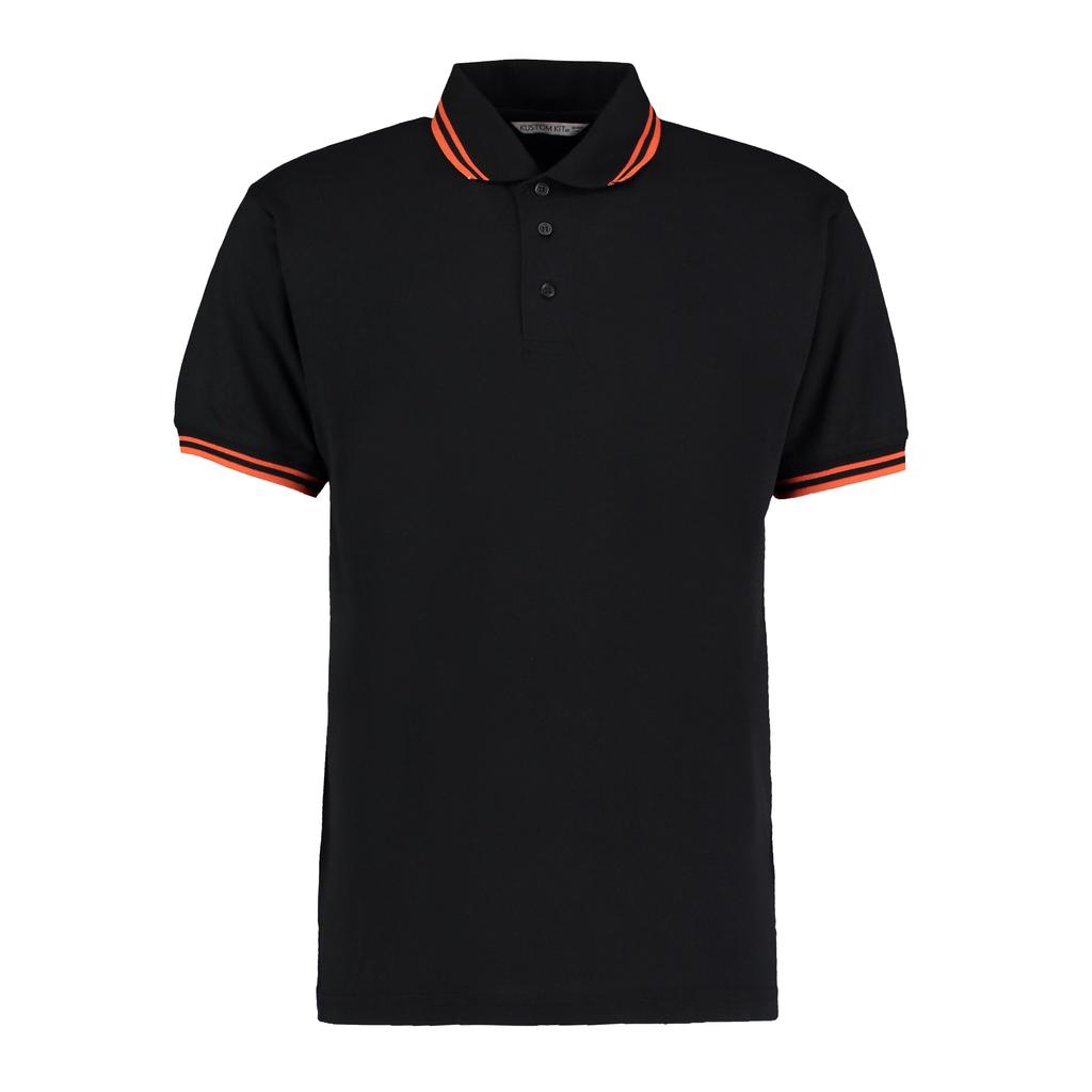 Kustom Kit Mens Tipped Piqué Short Sleeve Polo Shirt
