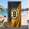Пляжное полотенце с принтом Boston Bruins Мягкое Портативное Быстросохнущее?Сухое полотенце для бассейна, летнего отпуска, активного отдыха на природе