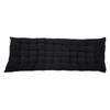 Heavy-duty steel tube folding bed, black frame with black pearl cushions