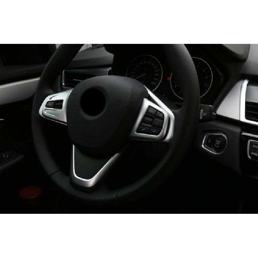 Подходит для BMW X1 F48 2016-2022 ABS Серебристая Накладка на Кнопки Рулевого Колеса Отделка 2 ШТ.