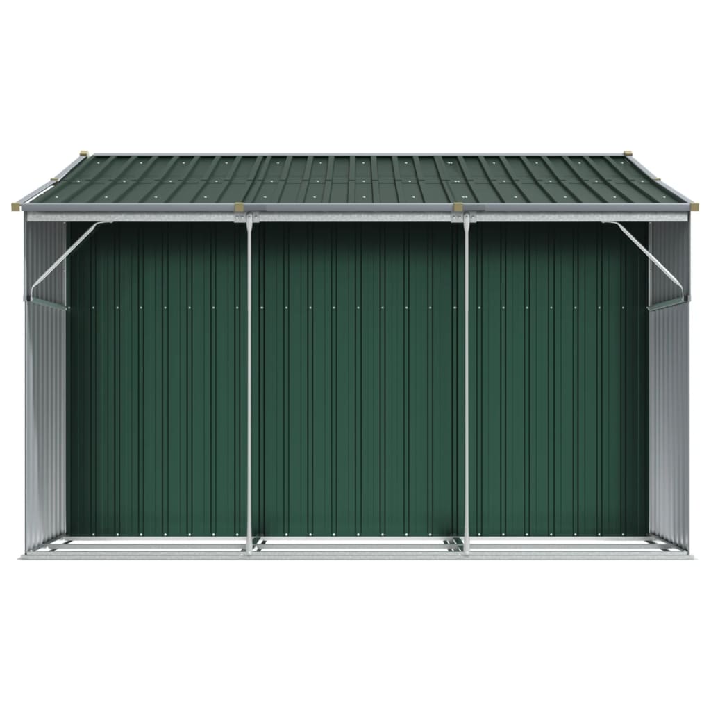 Garden Shed Green 277x279x179 cm Galvanized Steel