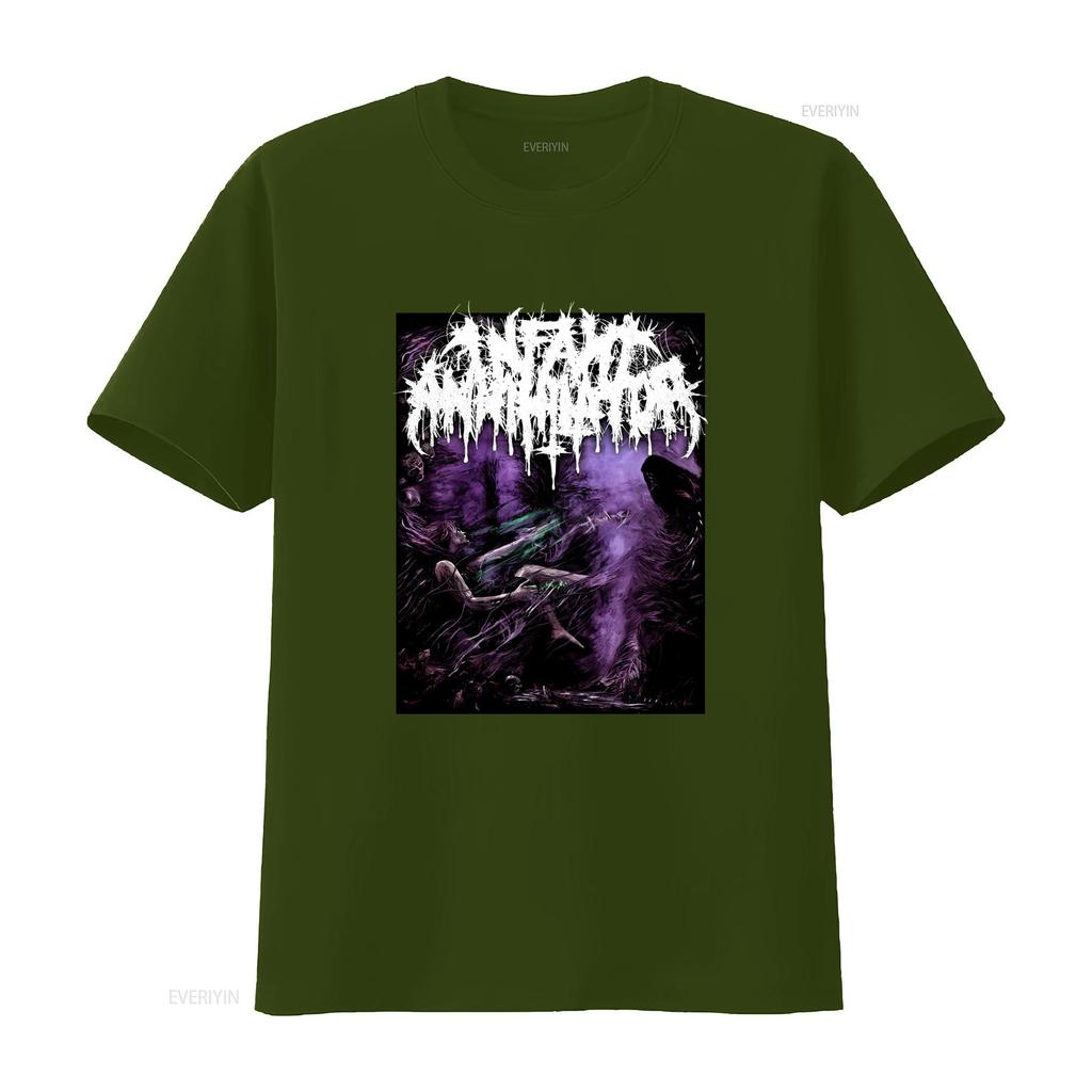 Infant Annihilator Музыкальная футболка из хлопка черная для любителей музыки Все размеры S 5XL K425 винтажная стираная эластичная универсальная