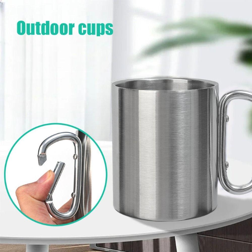 1Pcs 220/300ml Stainless Steel Cup Portable Outdoor Camping Mug Durable Hike Cup