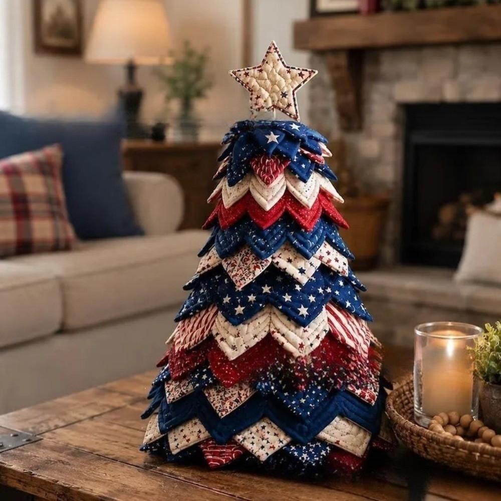 Vintage Halloween Quilted Fabric Tree Kit Hand Sewing Festival Tree Halloween Party
