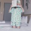 WeChat new short-sleeved pajamas women's summer lapel cute geometric loungewear Japanese and Korean popular shorts set