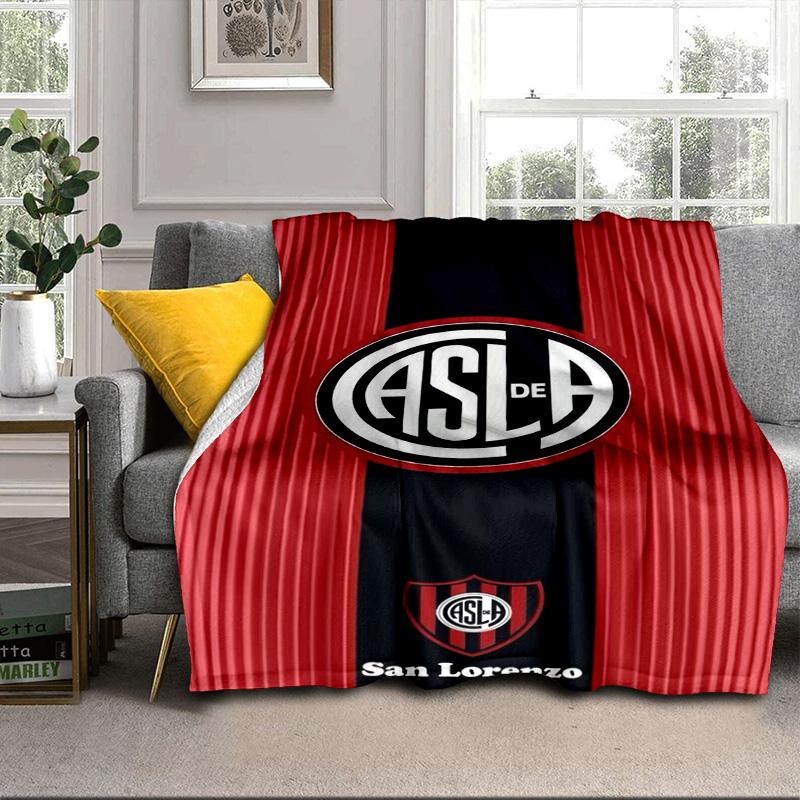 Club Atletico San Lorenzo Portable Blanket/Soft Blanket Bedding Blanket Suitable for Travel Camping Living Rooms Offices Sofas Fan Gifts