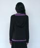 PISCESS Button-Up Slim Fit Hoodie_Black