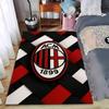 "Ковер с логотипом AC Milan 1899 Красно-черно-белый плетеный дизайн" Подходит для использования в качестве противоскользящего коврика для гостиной, спальни, диванов