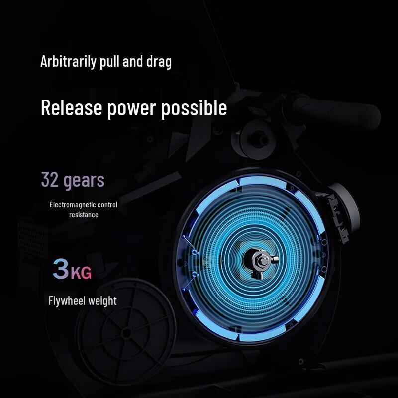 Merach Smart Magnetic Resistance Incline Dual-Rail Rowing Machine CN plug (adapter included)