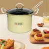 Практичная чугунная фритюрница с двойной ручкой, прочная кастрюля для готовки, легко моется, фритюрница для жарки курицы, для запекания и приготовления на пару