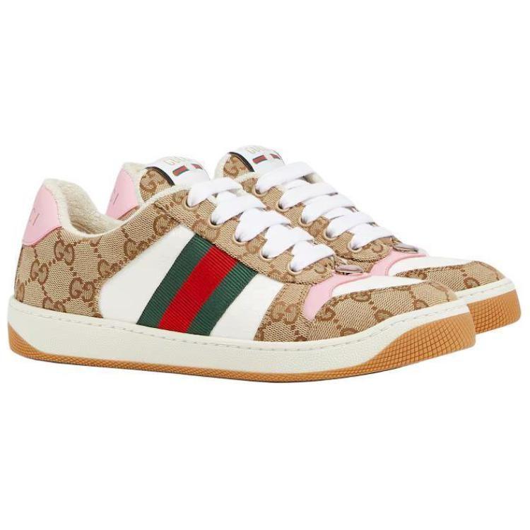 Gucci Женские кроссовки Screener 'Бежево-розовые' Женские 817276 FAD3U 9750
