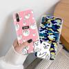 Чехол TPU с изображением кота среднего пальца для iPhone XR 7 8 14 15 11 12 13 X XS Pro Max Xiaomi Redmi 13C Note 9 Samsung A22 S23 S24 Ultra Plus VIVO