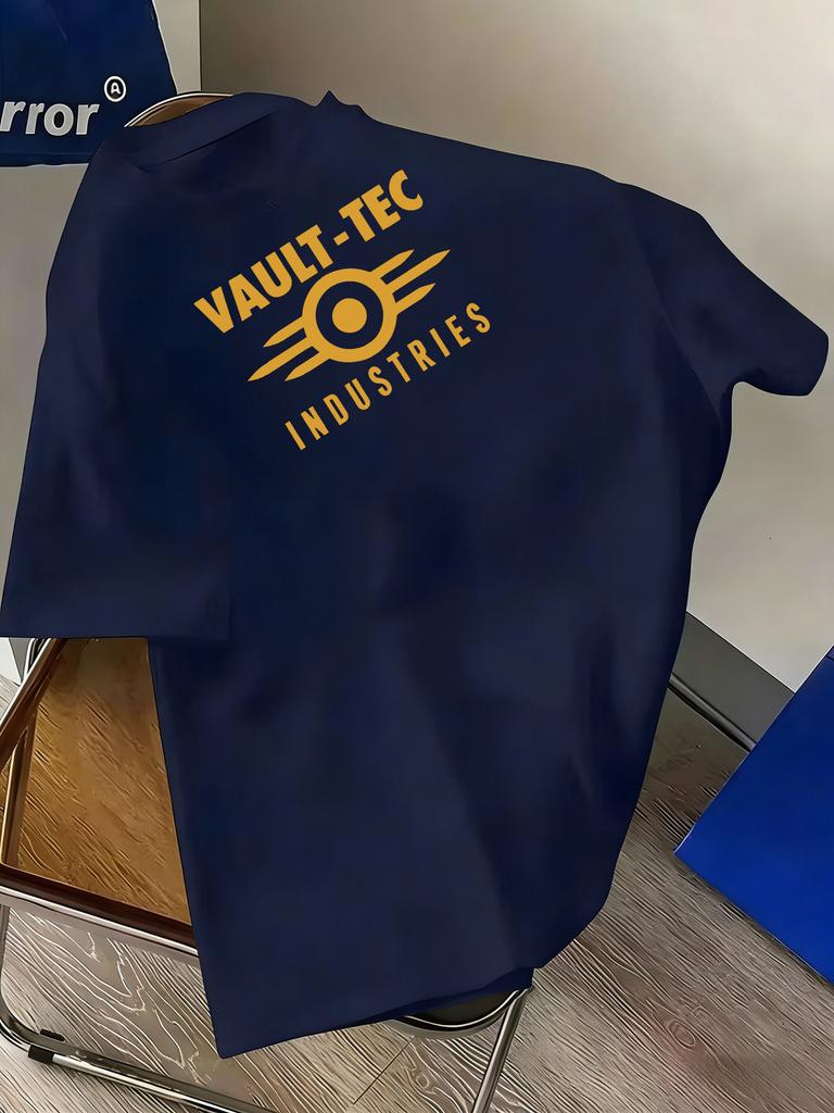 Unisexs Vault Tec Vintage Arcade TShirt Featuring Iconic Print ShortSleeved RoundNeck Casual Style Suitable For Summer Wear