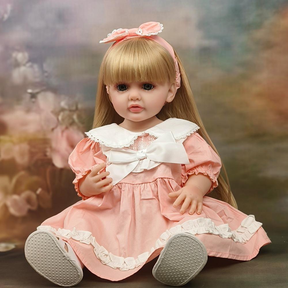 22-дюймовая фэнтезийная кукла Reborn для девочек, 55 см, полностью виниловая кукла-симулятор возрождения тела, может принять ванну, принцесса одевается, детские куклы, игрушки для детей, рождественские подарки