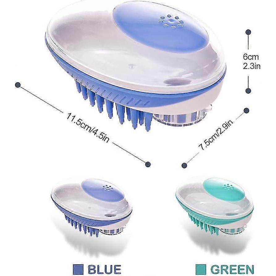 2 Pieces Green Dog Bath Brush, Pet Bath Massage Brush, For Shampooing And Massaging Short-long Haired Cats And Dogs