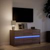 TV Cabinet with LED Lighting Brown Oak Effect 100 x 34 x 50 cm