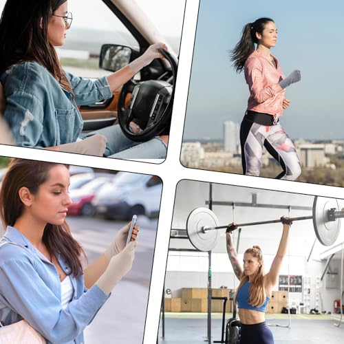 4 pairs of women's finger sunscreen and non-slip gloves, suitable for nail lamp care, driving, cycling, running