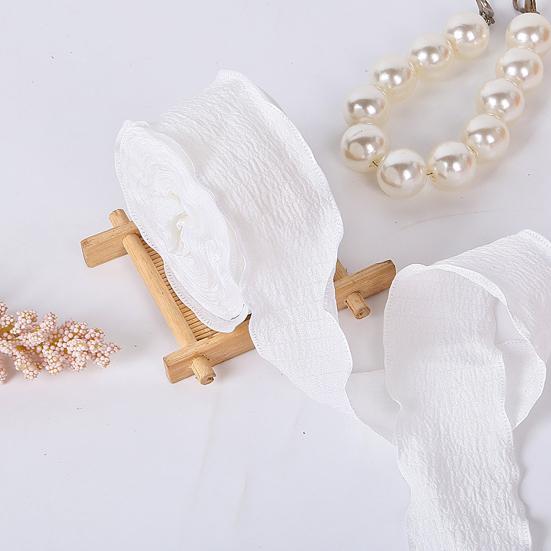 1 рулон 900x4 см плиссированной ленты отделки DIY шитье цветок свадебные букеты подарочная коробка упаковка оборка край ленты однотонная полиэстеровая декоративная лента