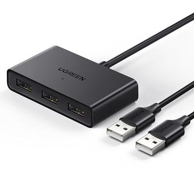 Ugreen USB-переключатель для совместного использования и передачи данных с 2 портами USB и 3 периферийными устройствами