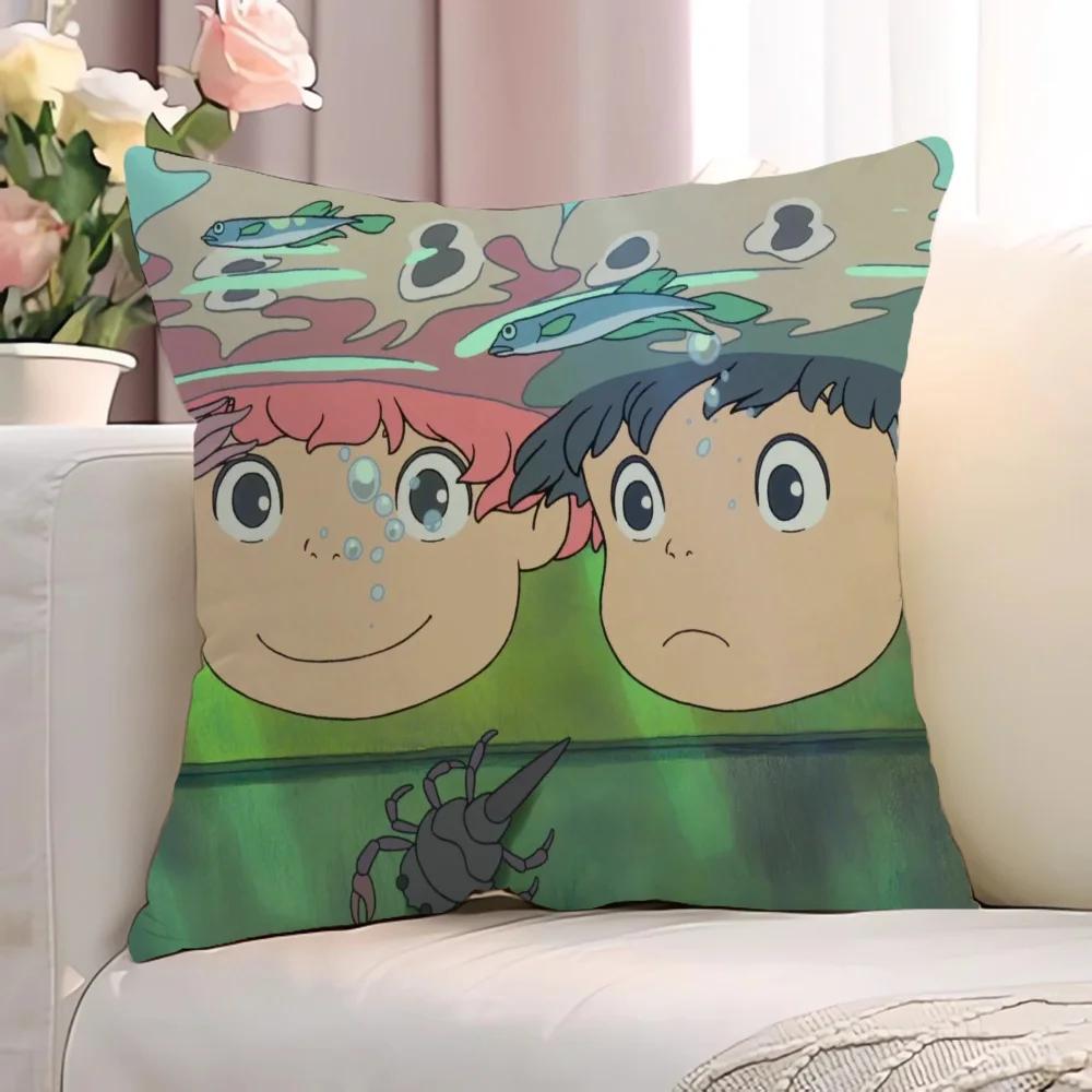 Чехол на подушку для стула P-Ponyo on the CliffS 45x45 см, декоративные подушки для гостиной, декоративные подушки, короткий плюш