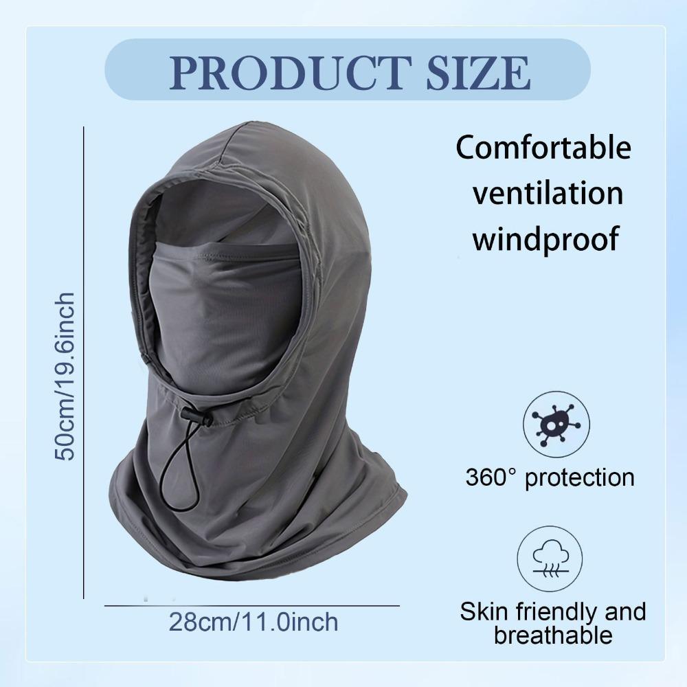 New Breathable Head Cap Ice Silk with Shawl Mask Cap Sunscreen Hat Cycling